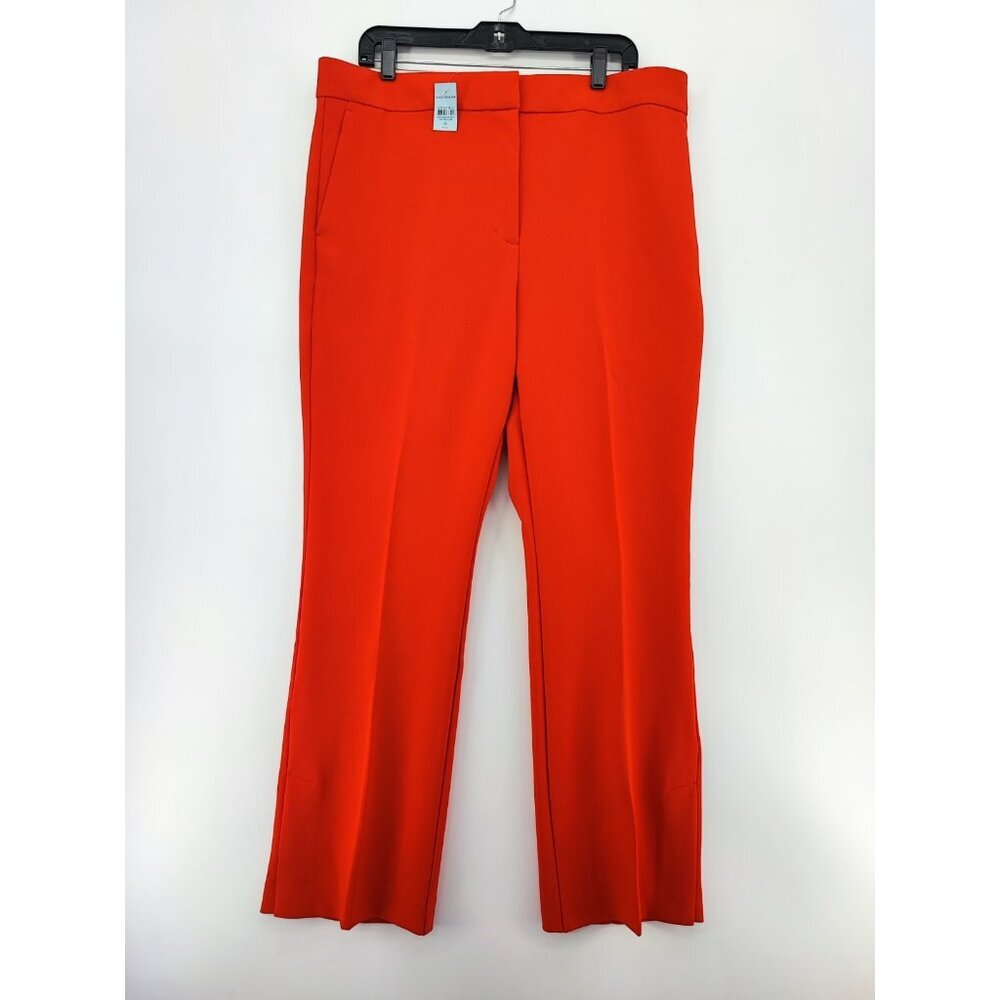Ann Taylor Women’s Red Career Trousers Pants Petite Size 16P Front Seam